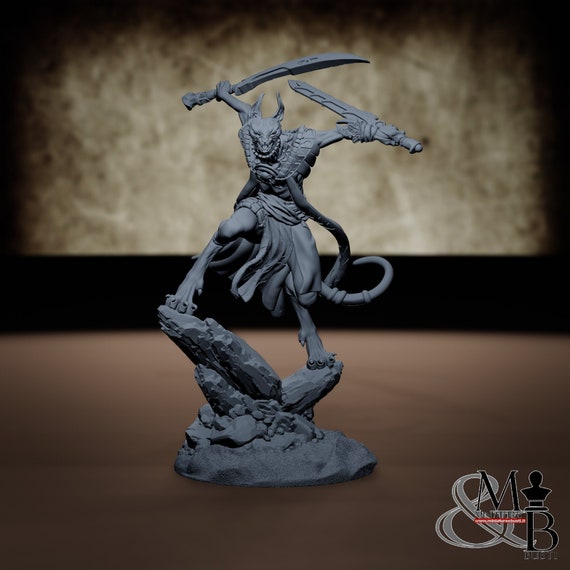 Mau, various poses, resin miniature to assemble and color, RPG, DnD, RPG, RPG, Archvillain Games
