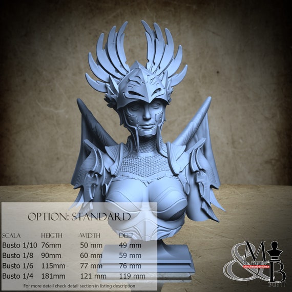 Valkyrie Bust, Agosto 2022, Kuton, miniatura da assemblare e colorare, in resina