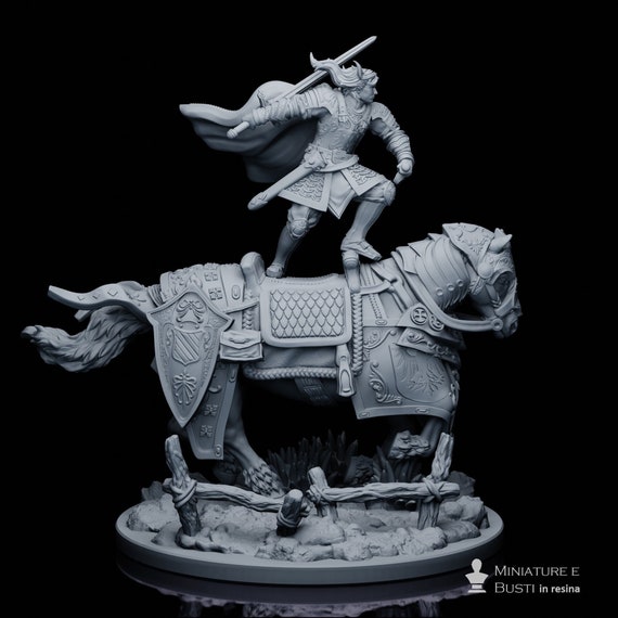 Lancellot, Saga of King Arthur, resin miniature to assemble and color, role-playing games, DnD, RPG, GDR