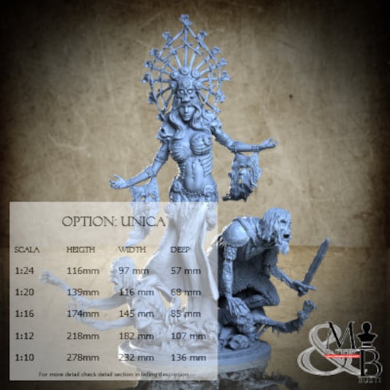 Necromancer Queen, October 2022, Claydemon, miniature to assemble and color, in resin