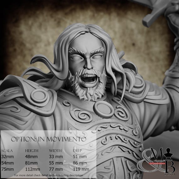 Baldur, M5 (2 Styles), by Ronin Art Workshop, miniature to assemble and paint, resin