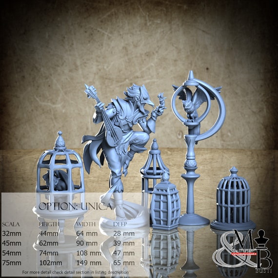 Sirenic Birdman, Merchants of the Mystic Market, Great Grimoire, miniature to assemble and color, in resin