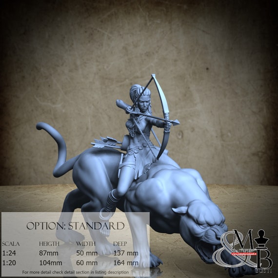 Amazon Archer, October 2022 (3 Styles), by Nutshell Atelier, miniature to assemble and paint, resin