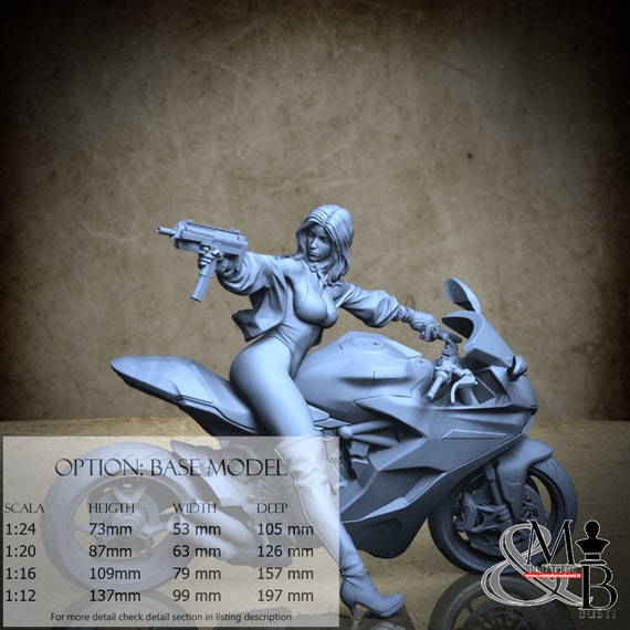 Biker (Leotard), Ottobre 2022 (6 Stili), di Nutshell Atelier, miniatura da assemblare e colorare, resina