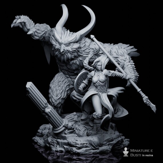Athena, resin miniature to assemble and color, role-playing games, DnD, RPG, GDR, Anime