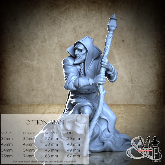 Ghost Mages, Lodge of the Dark Arts (2 Styles), by Great Grimoire, miniature to assemble and paint, resin