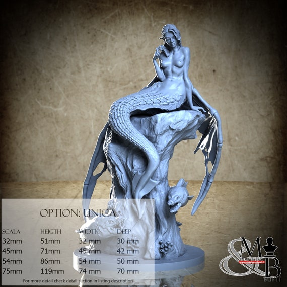 siren, Veil of the emerald dreams, by Great Grimoire, miniature to assemble and color, resin