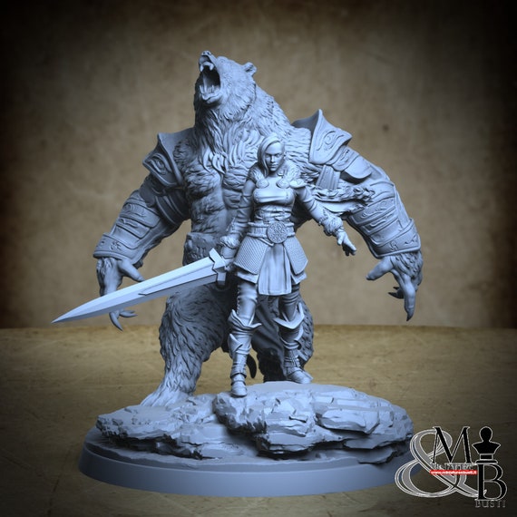Artio, miniature to assemble and color, in resin