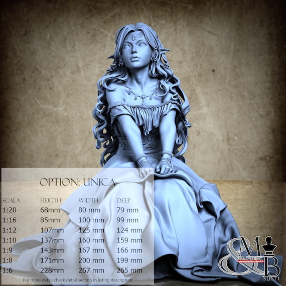 Elf Princess, 2024-09, di ca_3d_art, miniatura da assemblare e colorare, resina