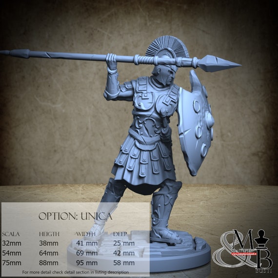 Athenian Soldier 2, Greek Myth Monster and Legends, by Clay Cyanide Miniature, miniature to assemble and paint, resin