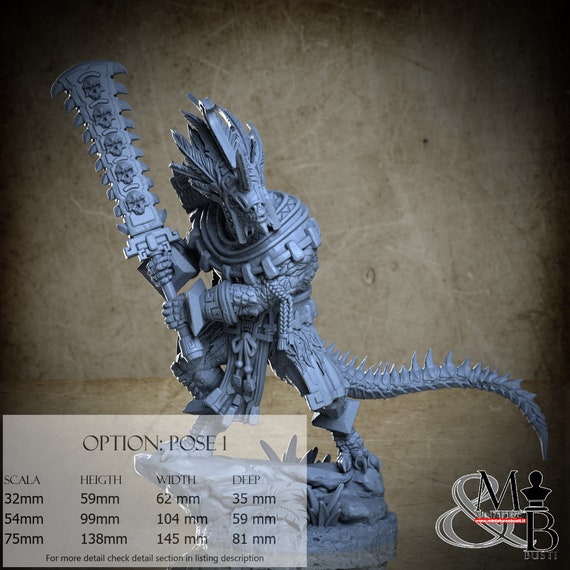 Agama Aztical, Agama Shattered Valley (4 Stili), di Archvillain Games, miniatura da assemblare e colorare, resina