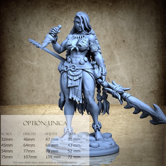 Dahana The Hunter (Human form), Water Nymph Envoys (Pack 2), by Ronin Art Workshop, miniature to assemble and paint, resin