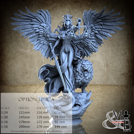 Lady Justice, Michel B. Rodriguez, resin miniature to assemble and color