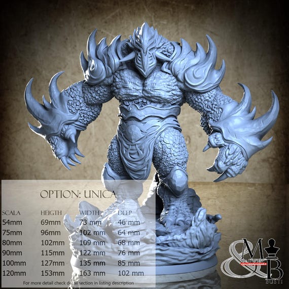 Water Berserker, The chronicles of Atlantis, by Clay Cyanide Miniature, miniature to assemble and paint, resin