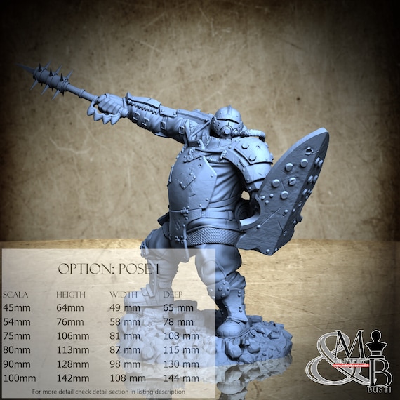 Morior Iron Guard, Deadmen Brigade - Moriur Invictus (7 Styles), by Archvillain Games, miniature to assemble and paint, resin