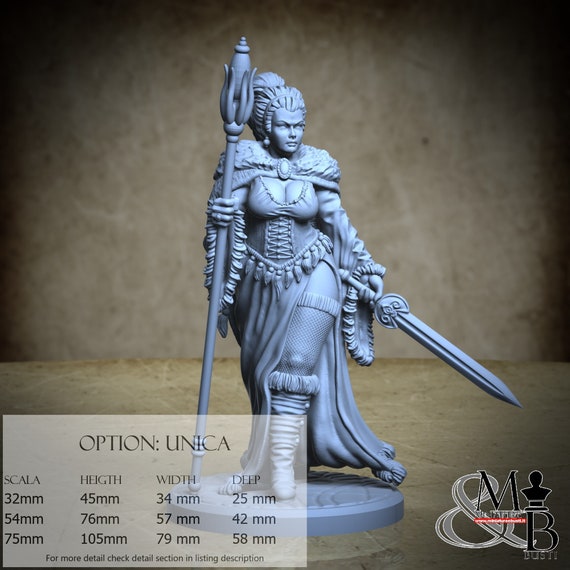 Elysande highsorceress, miniature to assemble and color, in resin