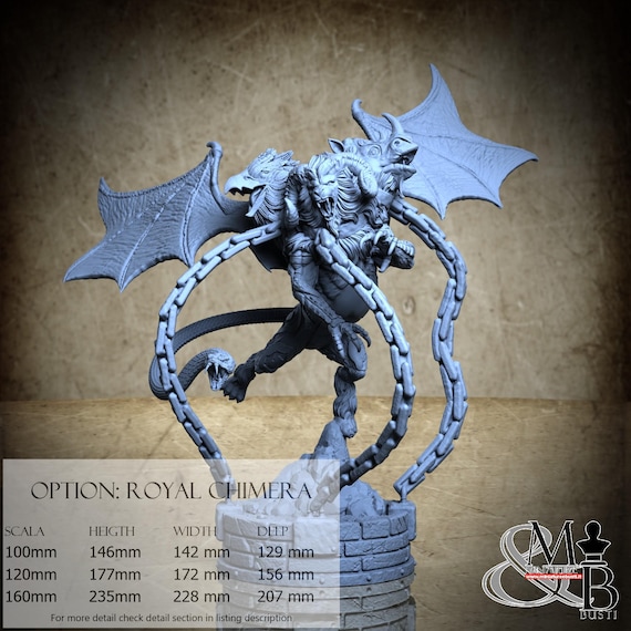 Royal Chimera, Circus Grotesque, by Archvillain Games, miniature to assemble and color, resin