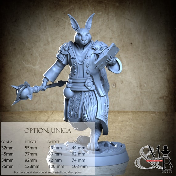 Bluebell, Lunar Cotton Tail, by Clay Cyanide Miniature, miniature to assemble and paint, resin