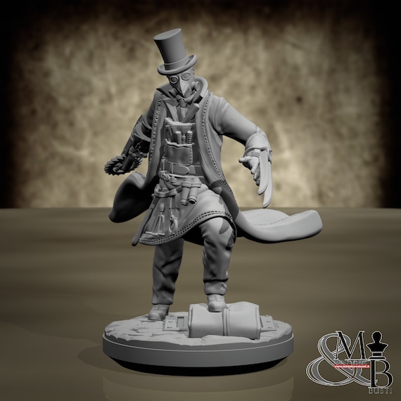Jack the Ripper, Victorian Steampunk, by Clay Cyanide Miniature, miniature to assemble and color, resin