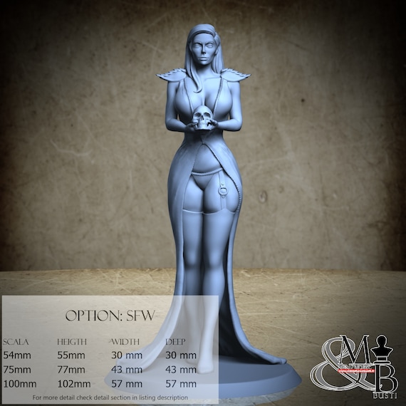 Ophelia, Gothic Pinup, Bella Nacht Miniatures, resin miniature to assemble and color