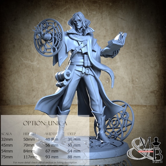 Ginger, the Technopagan, Beneath the splintered city, by Great Grimoire, miniature to assemble and color, resin