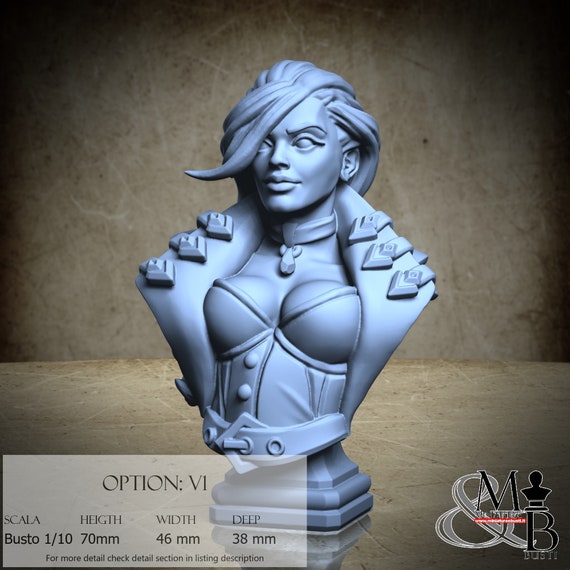 Dana Bust, miniature to assemble and color, in resin