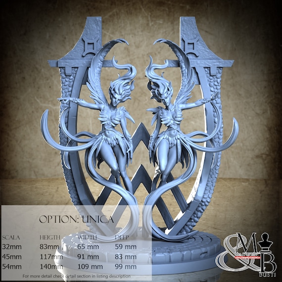 Gemini, Zodiac, by Clay Cyanide Miniature, miniature to assemble and color, resin