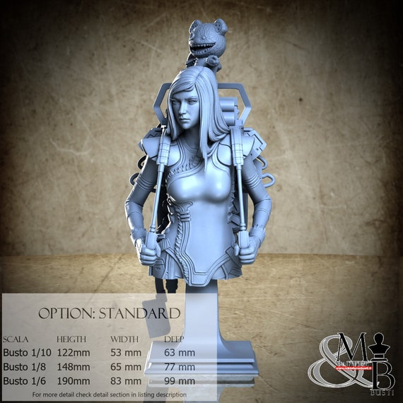 Lu And Vega Bust, September 2023, Kuton, resin miniature to assemble and paint