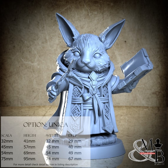 Luna, Young Cottontails, by Clay Cyanide Miniature, miniature to assemble and paint, resin