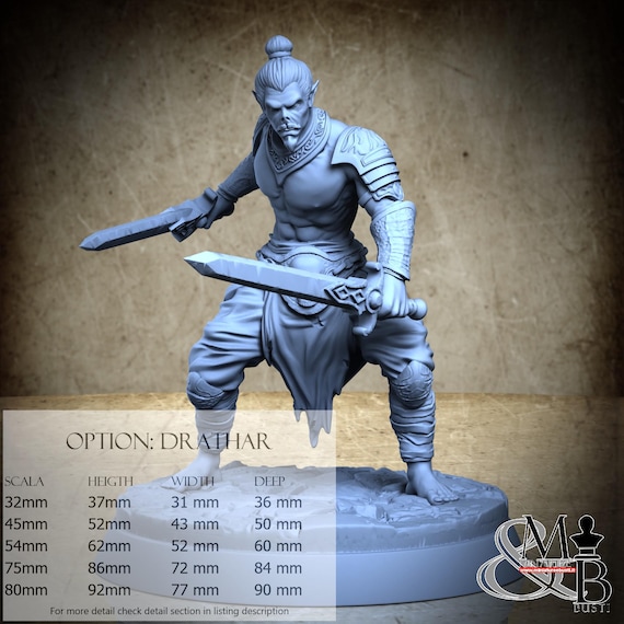 Githyanki warriors, Githyanki (10 Stili), di Clay Cyanide Miniature, miniatura da assemblare e colorare, resina