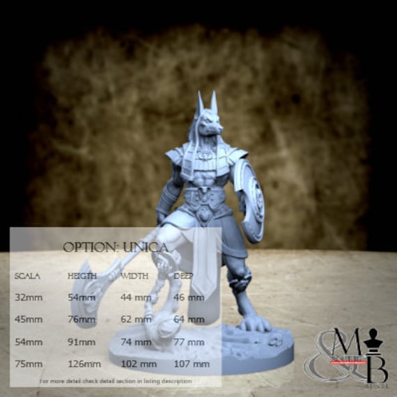 Anubis, Road to the afterlife, Great Grimoire, miniature to assemble and color, in resin