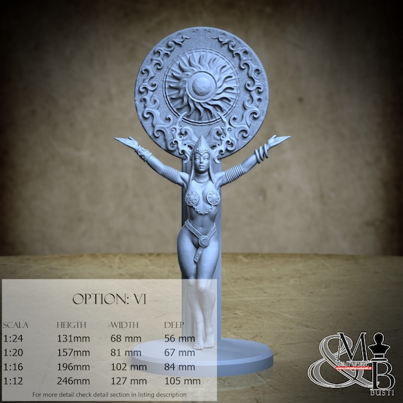 The Sun Priestess, miniatura da assemblare e colorare, in resina