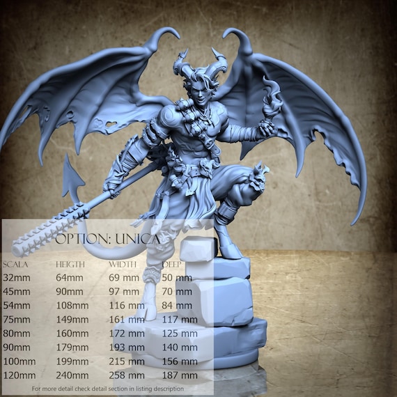 Azareth - by Ronin Art Workshop Resin Miniatures - DnD, RPG, Wargaming, and Display to Color - The Abyssal Conclave