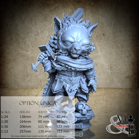 Blaidd Chibi, October 2023, Michel B. Rodriguez, miniature to assemble and color, in resin