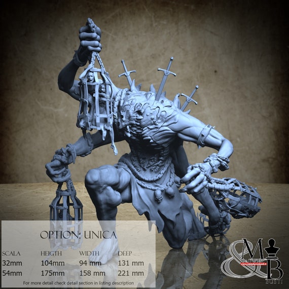 Horror bearer, miniature to assemble and color, in resin