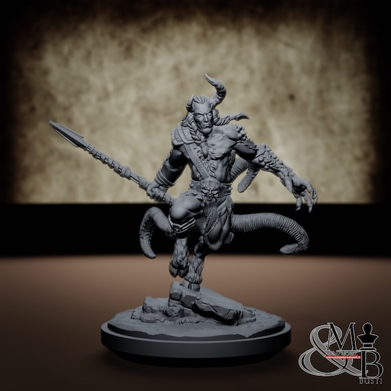 Cursed Satyrs, various poses, resin miniature to mount and color, role-playing games, DnD, RPG, RPG