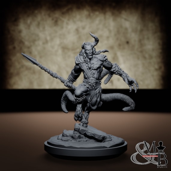 Cursed Satyrs, various poses, resin miniature to assemble and color, role-playing games, DnD, RPG, GDR