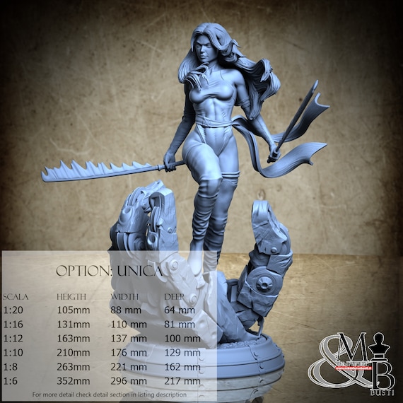 Psionic mutant with swords, November 2023, Malix, miniature to assemble and color, in resin