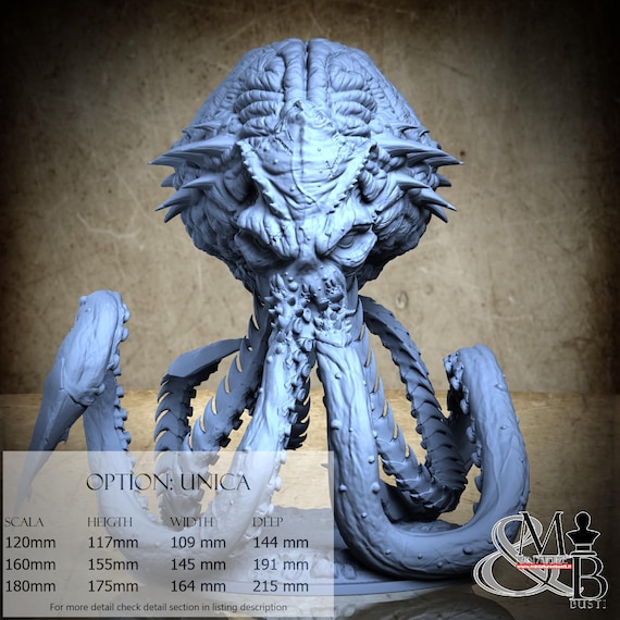 Elder Brain, Mind Flayers, by Clay Cyanide Miniatures, miniature to assemble and paint, resin