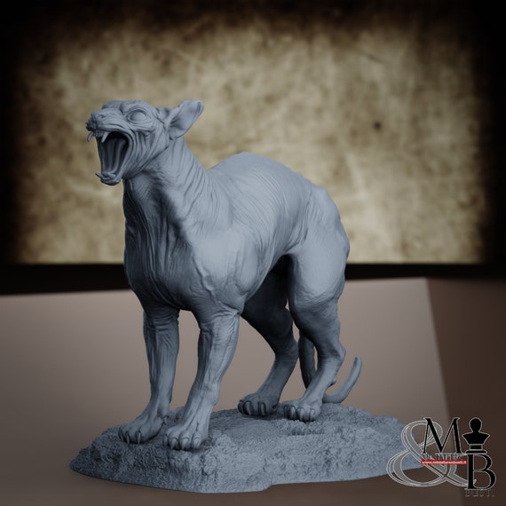 Sphinx Cat, resin miniature to assemble and color, role-playing games, DnD, RPG, GDR, Archvillain Games