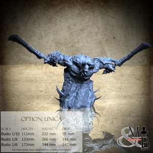 Wrathogar - Bust, Bloodbringers - Horders of Wrath, by Archvillain Games, miniature to assemble and paint, resin