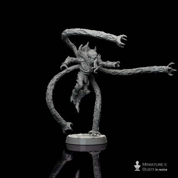 Encephalid Shocktrooper resin miniature to assemble and color, role playing games, DnD, RPG, GDR, Archvillain Games