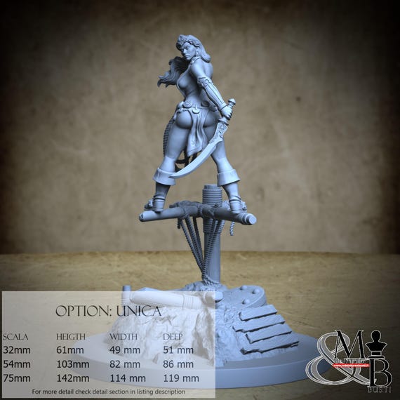 Belit, Hyborian Age, by Clay Cyanide Miniatures, miniature to assemble and paint, resin
