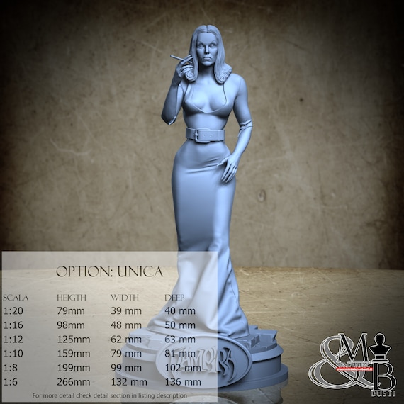 Vampira 1954, miniature to assemble and color, in resin