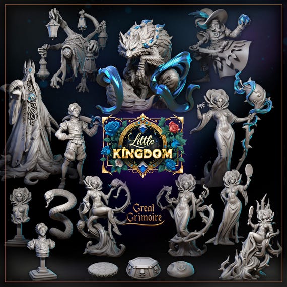 Little Kingdom - by Great Grimoire - COMPLETE PACKAGE - Resin - DnD, RPG, Wargame and Display to Color