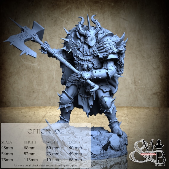 Blessed Champions of Gorkal (Pose 2), Bloodbringers - Horders of Wrath (3 Stili), di Archvillain Games, resina