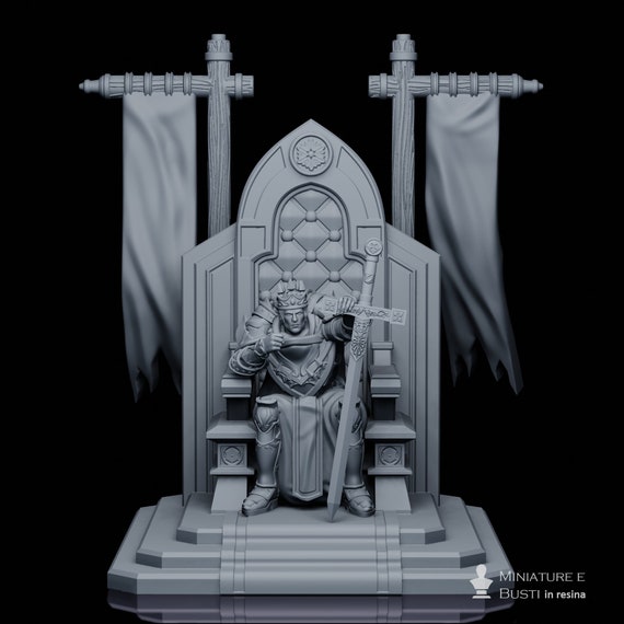 King Arthur, King Arthur saga, resin miniature to mount and color, role-playing, DnD, RPG, RDR