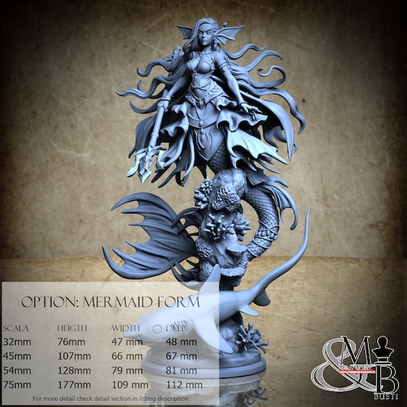 Mermaid Delea, M27 (2 Styles), by Ronin Art Workshop, miniature to assemble and paint, resin
