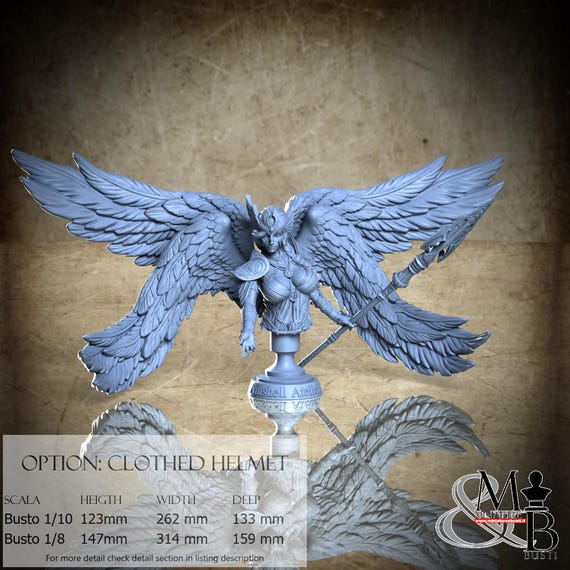 Valkyrie Bust, July 2023 (4 Styles), by Nutshell Atelier, miniature to assemble and paint, resin