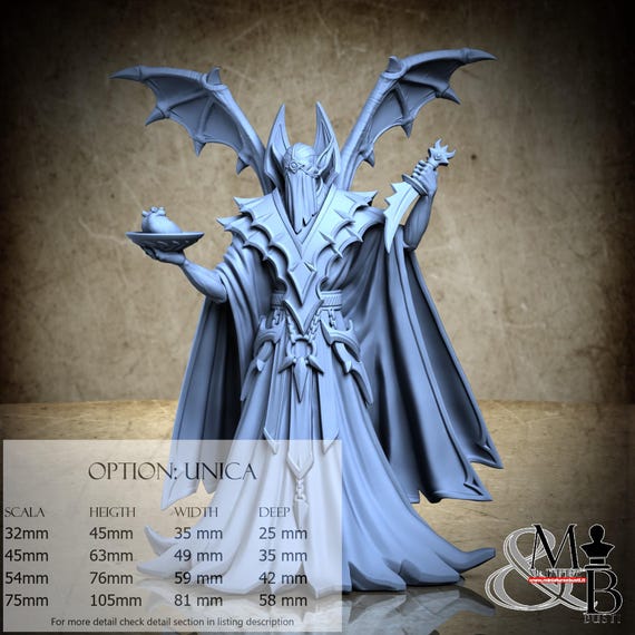 Voidwhisper (the bishop), Celestial Gambit - Shadowborn Vanguard, by Great Grimoire, miniature to assemble and paint, resin